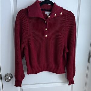 J. Crew Women's Burgundy Cowl Neck Sweater